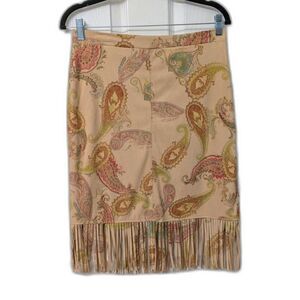 Vintage Faux Suede Paisley Fringe Jody California | SZ Med